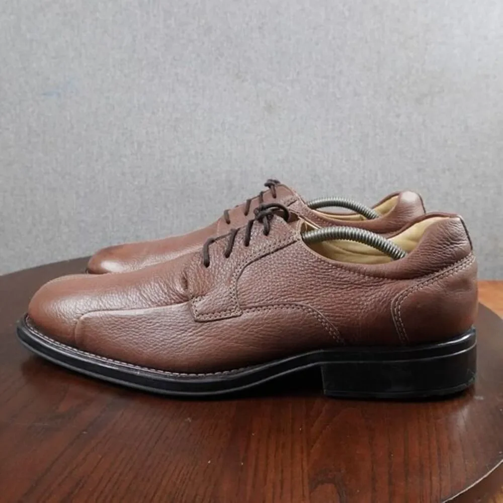 Studio Belvedere Bay Bridge Oxford Size 14D Brown‎ Pebble Leather Dress Lace Up